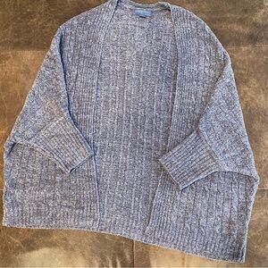 Barefoot Dreams CozyChic Lite Cable Knit Pacific Blue Chambray Shrug Size L/XL